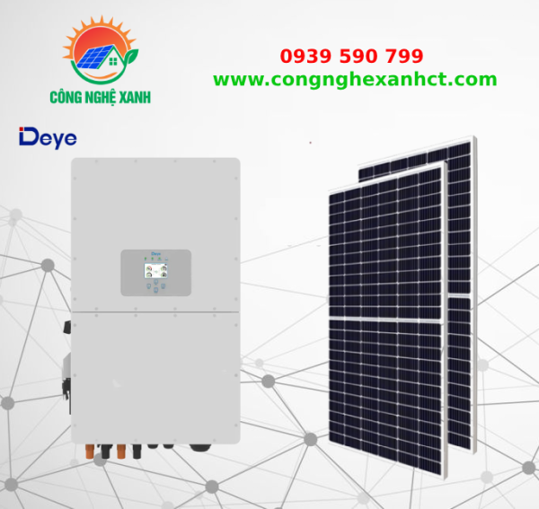 ĐIỆN MẶT TRỜI HÒA LƯỚI CÓ LƯU TRỮ 20KWP - 3 PHA ÁP CAO