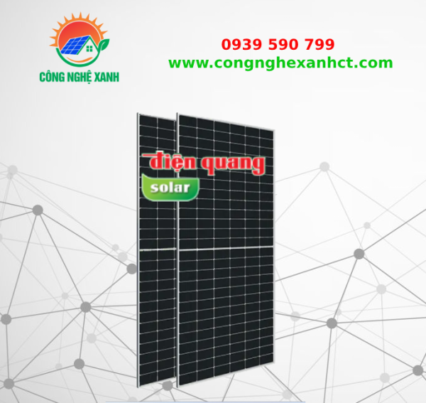 Tấm Pin Năng Lượng Mặt Trời Điện Quang Solar 590W